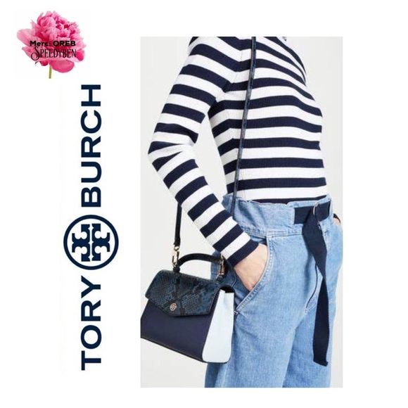 Tory Burch Robinson Mixed Media Crossbody Bag - Picture 13 of 13